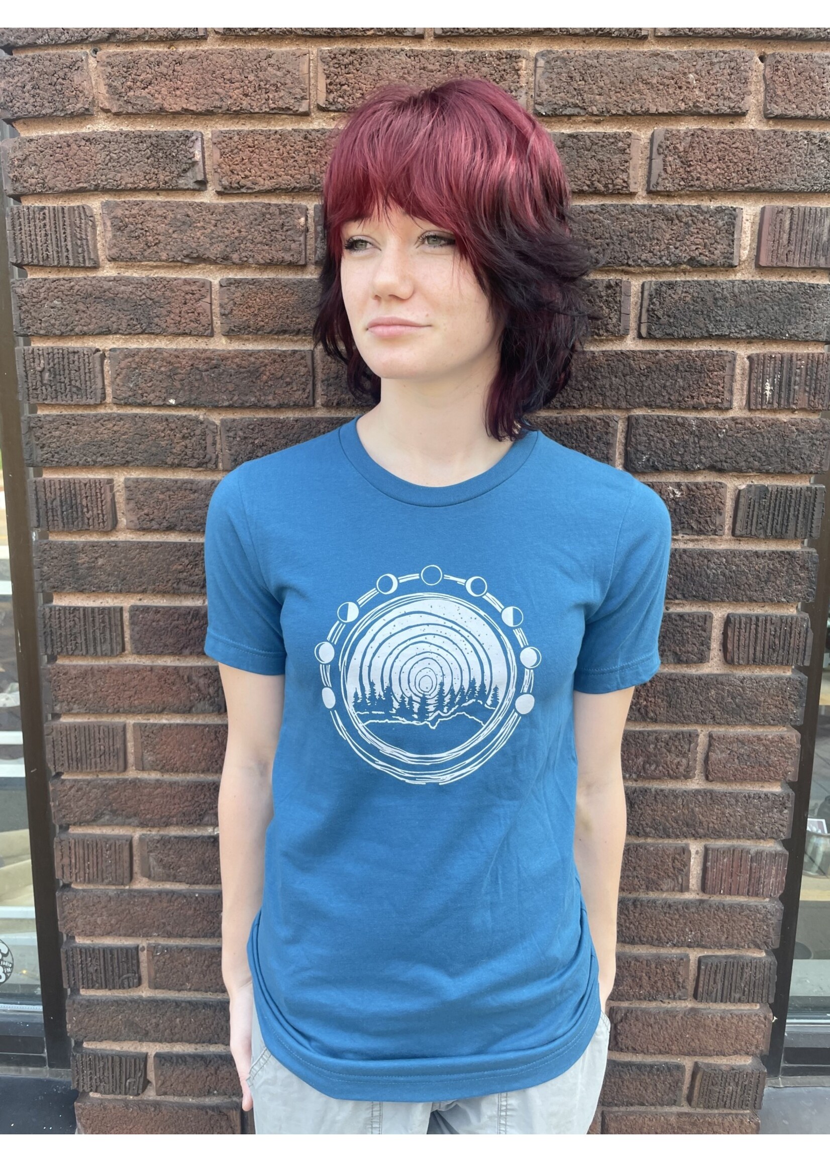 Tangled Up In Hue Moon Over Midwest Adult T-Shirt - Teal