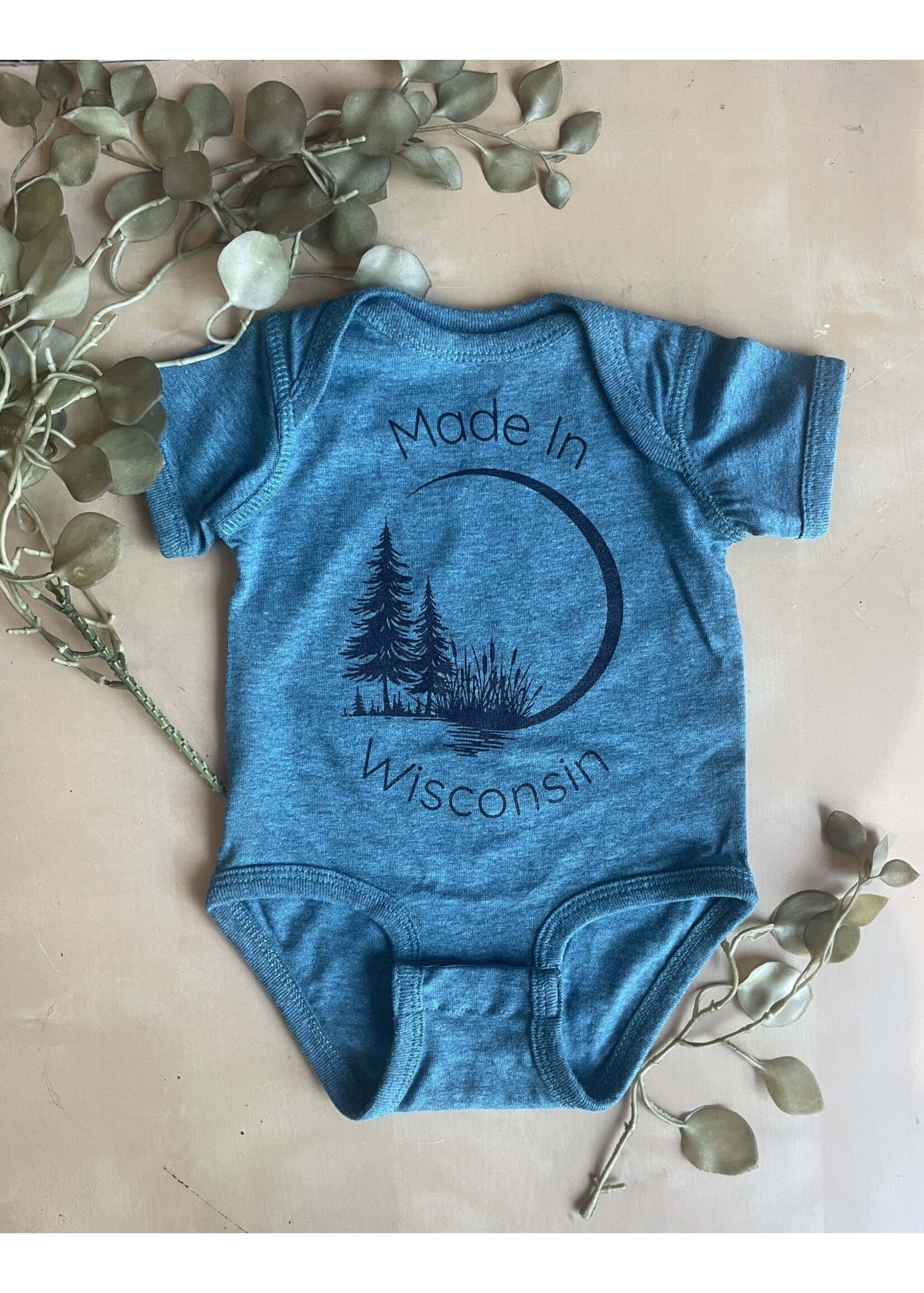 Tangled Up In Hue Made In Wisconsin Onesie