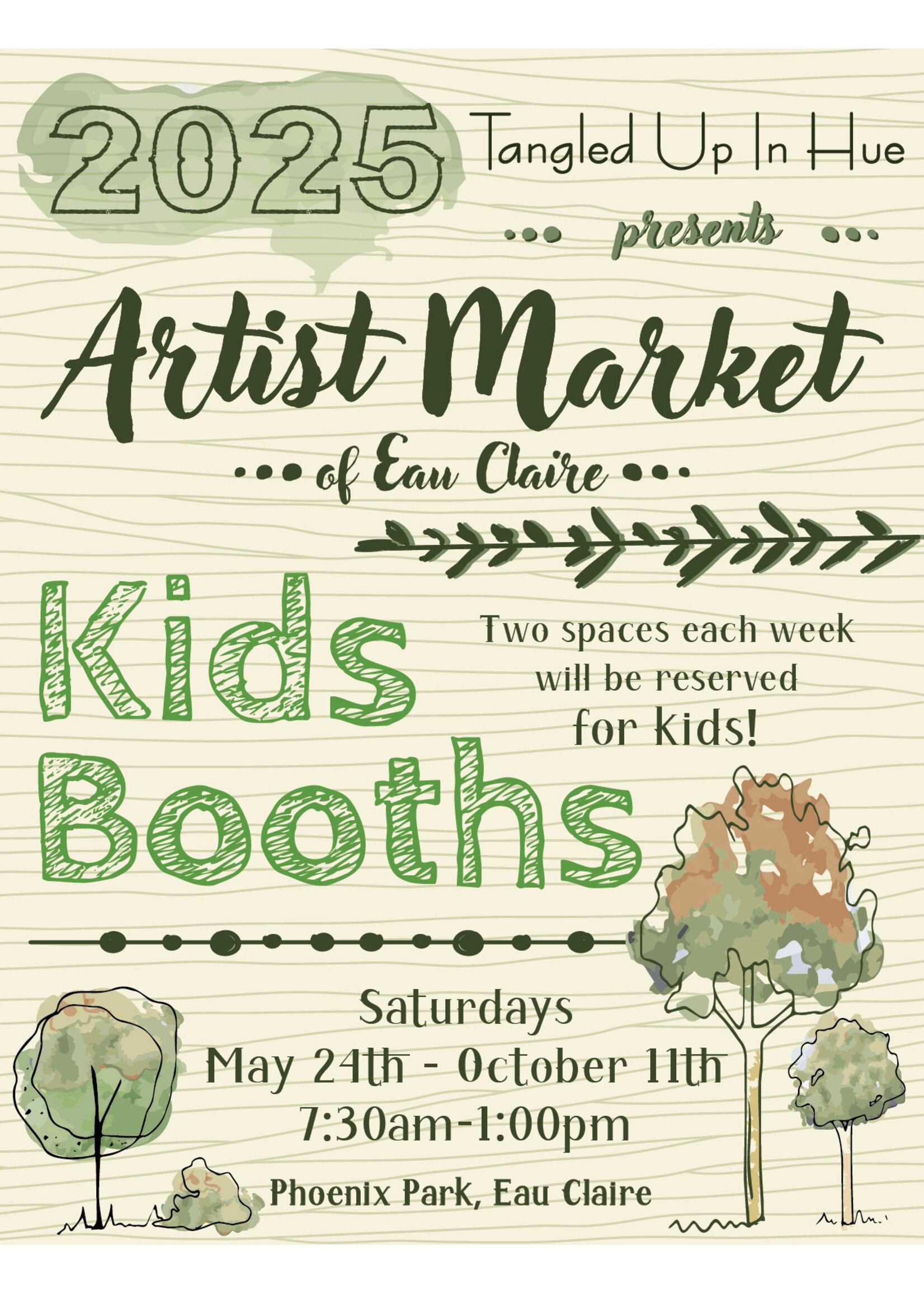 Tangled Up In Hue Artist Market 2025 - Kids Booths