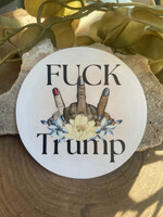 Tangled Up In Hue Sticker - Fuck Trump