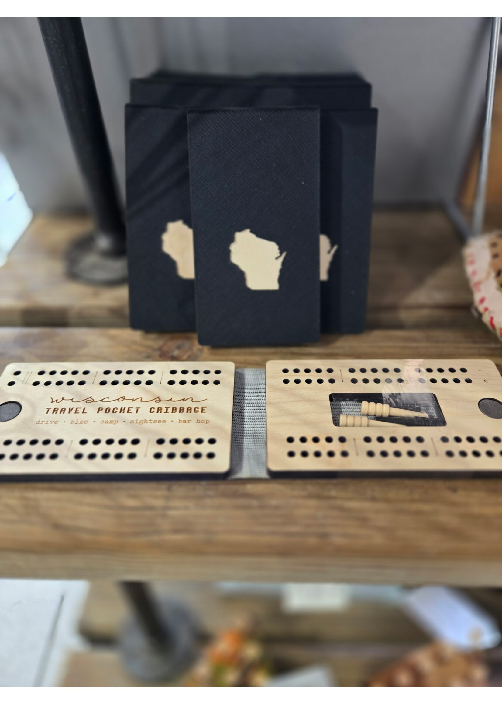 Makery Maven Travel Size Wisconsin Pocket Cribbage Board