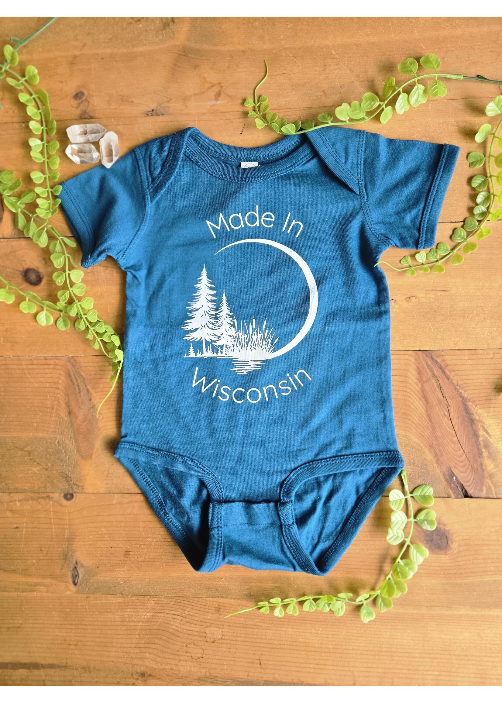 Tangled Up In Hue Made In Wisconsin Onesie