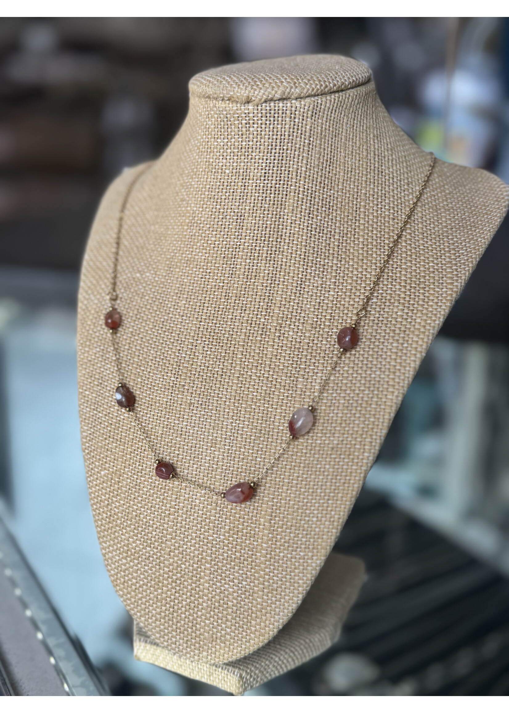 Tangled Jewelry Small Stone Chain Necklaces