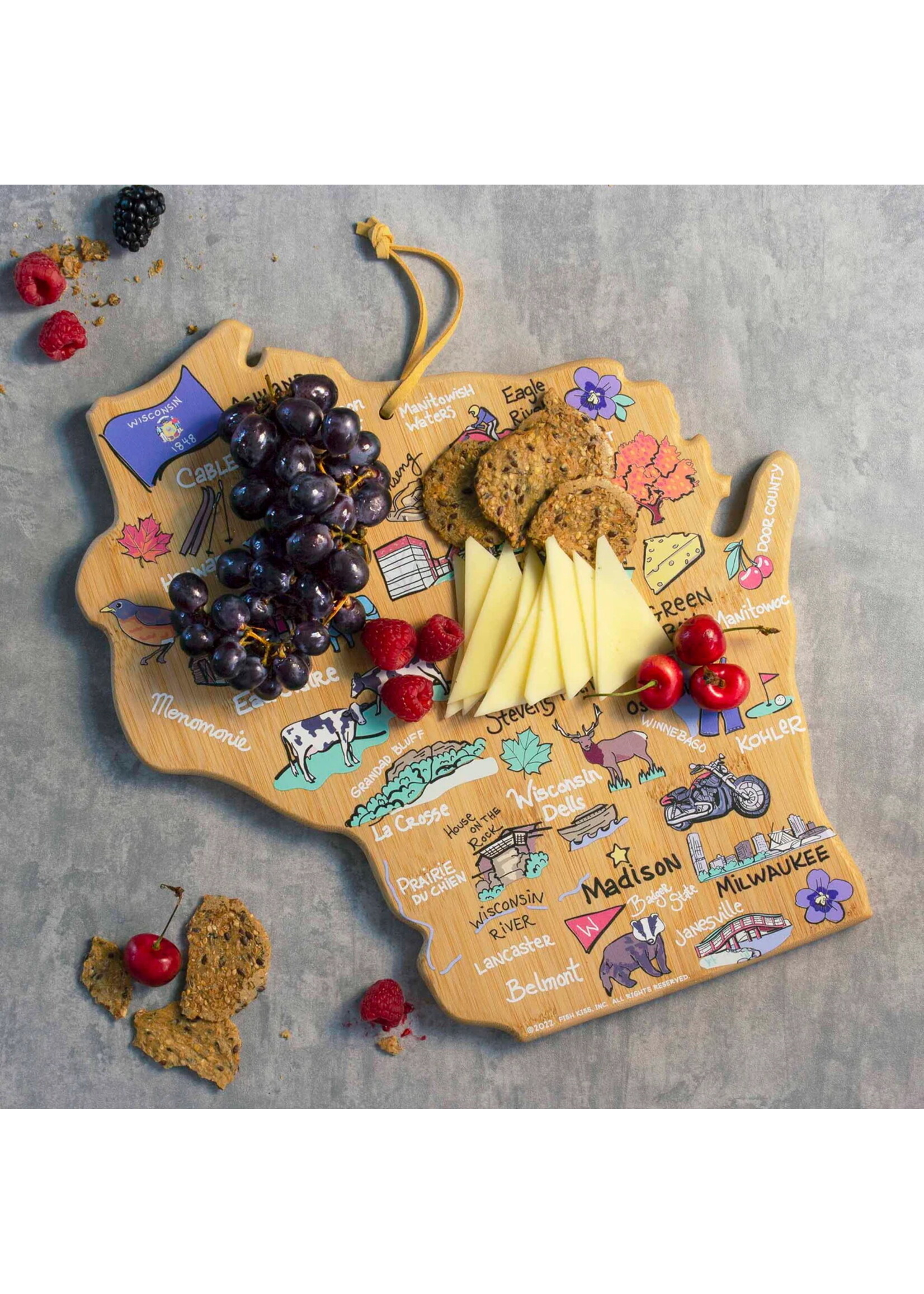 Totally Bamboo WI Cutting Board with Artwork