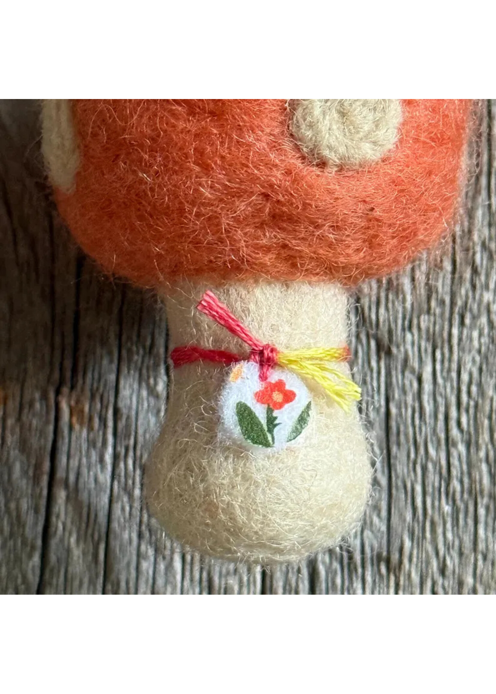 Peachy Pants Designs Handmade Felted Mushroom Ornaments