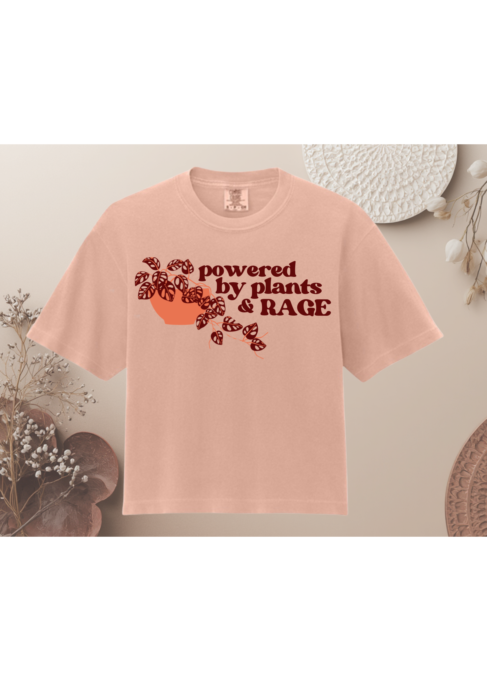 Powered By Plants & Rage Adult T-Shirt