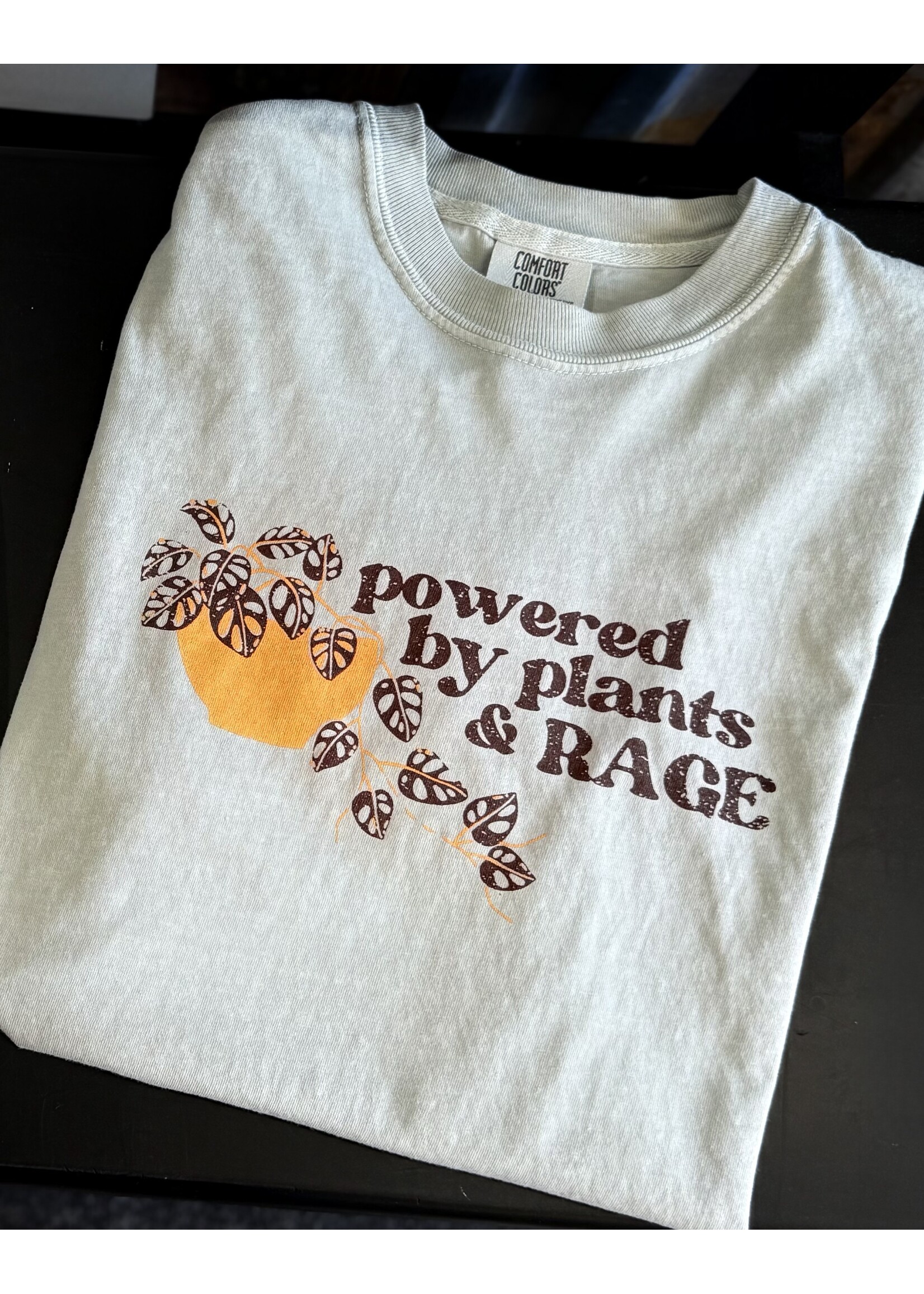 Powered By Plants & Rage Adult T-Shirt