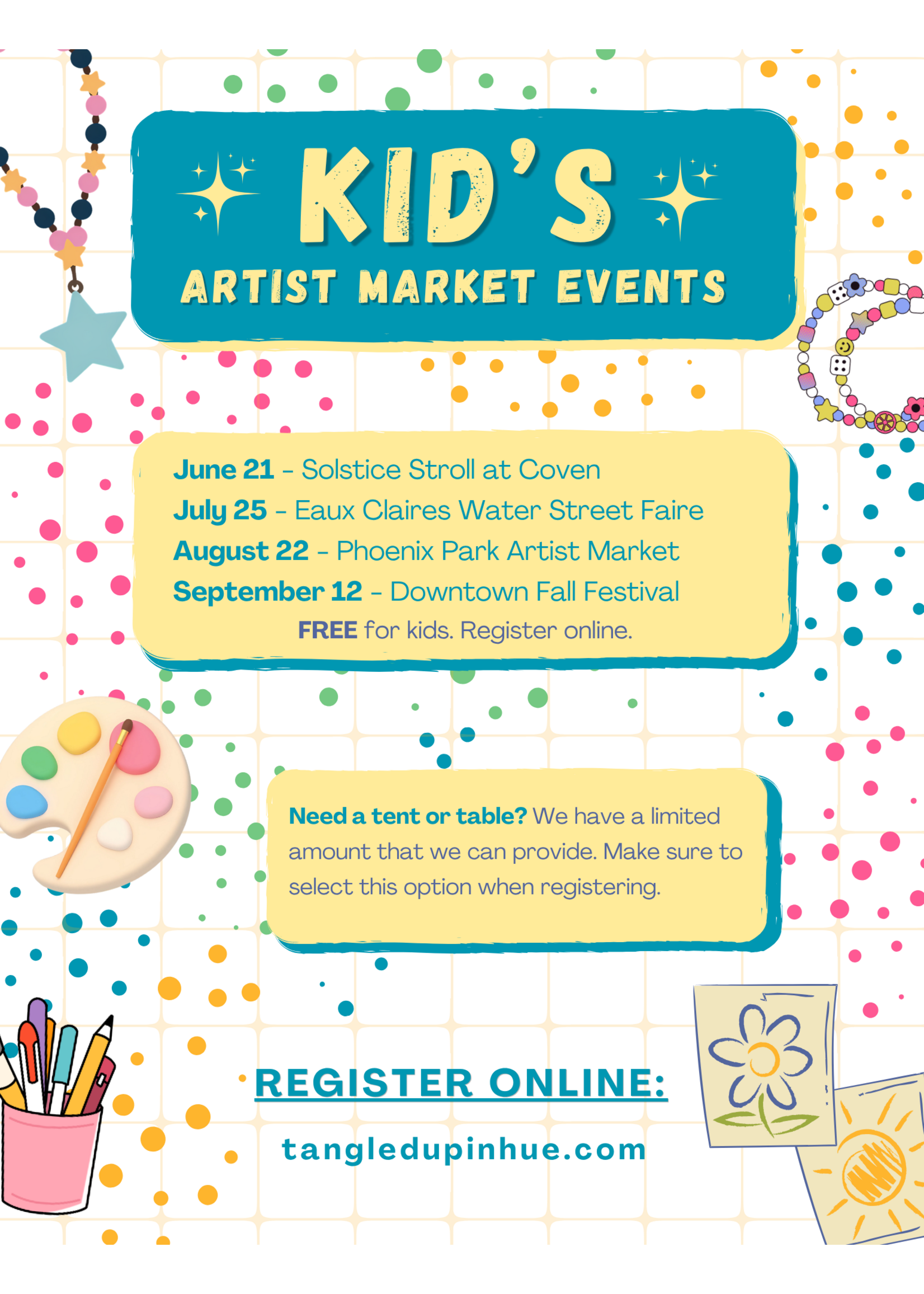 DECI Kid's Market Events 2026: