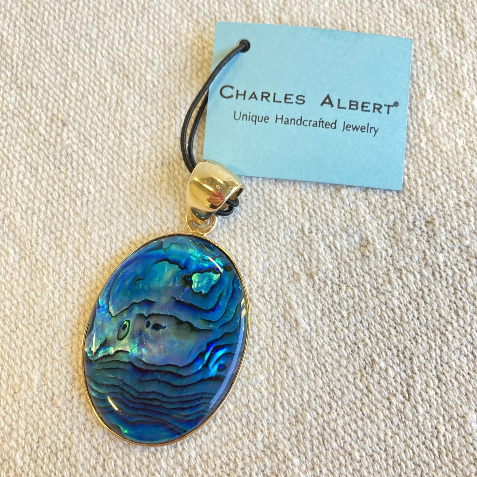 Charles Albert Blue Abalone Pendant by Charles Albert