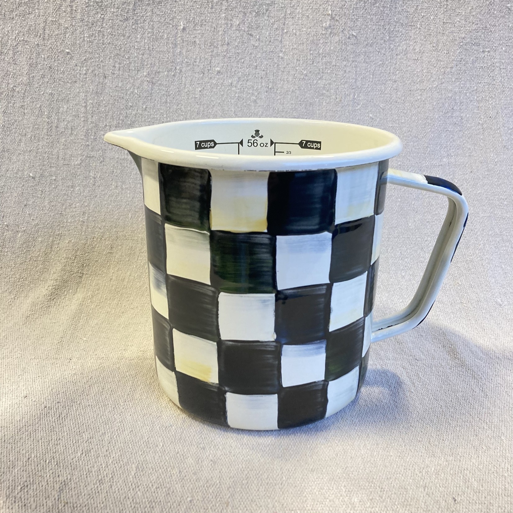 MacKenzie-Childs Courtly Check Enamel 7 Cup Measuring Cup