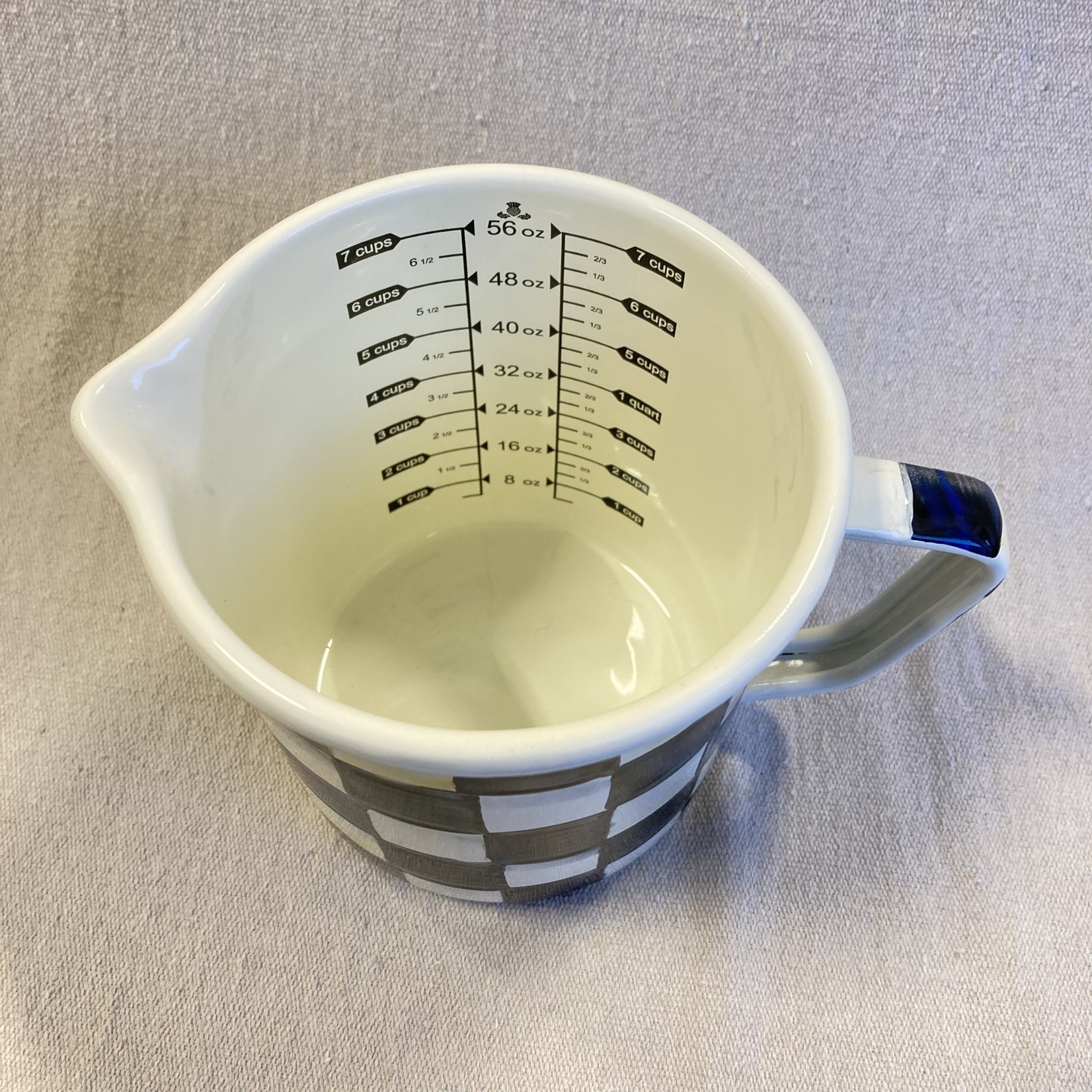 MacKenzie-Childs Courtly Check Enamel 7 Cup Measuring Cup