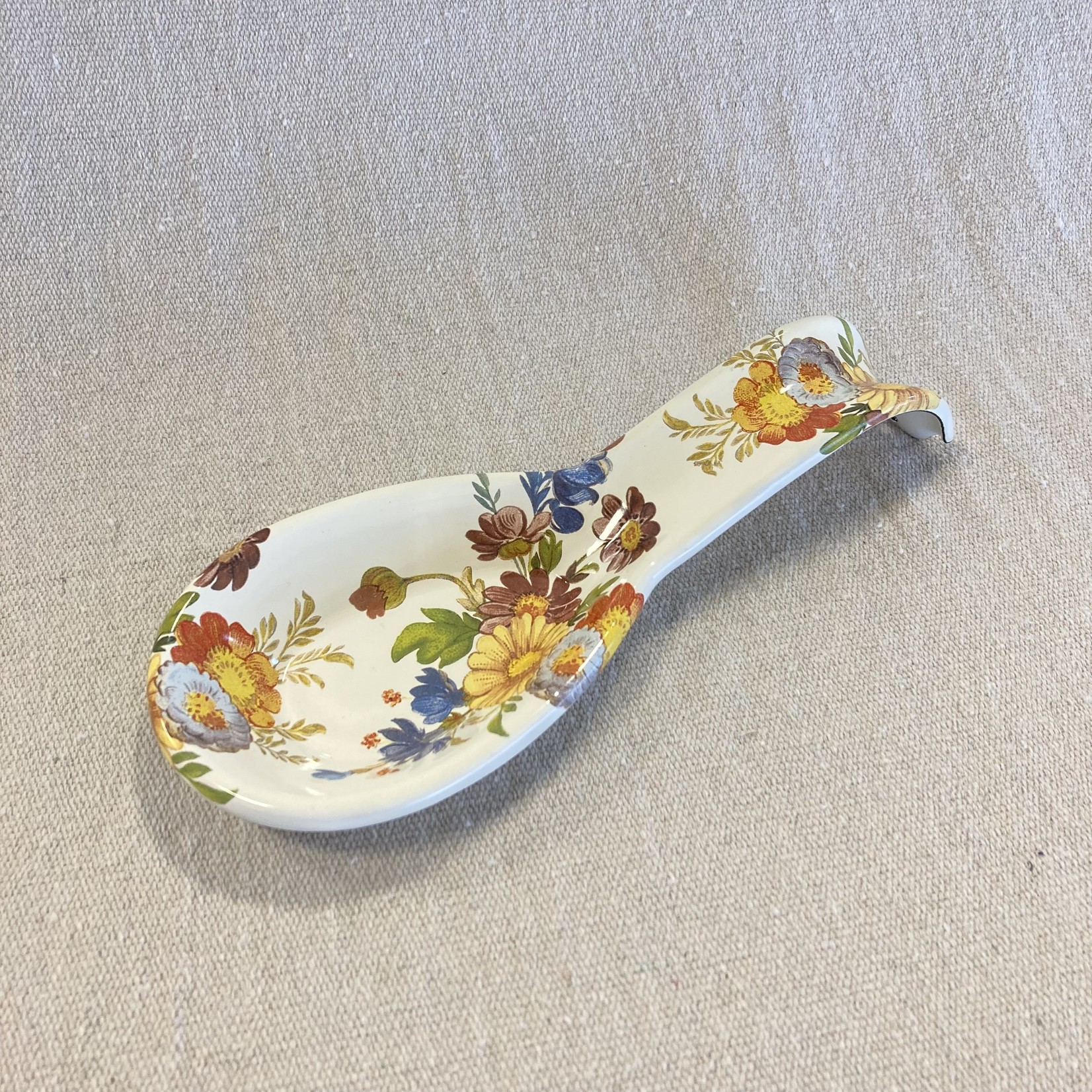 MacKenzie-Childs Flower Market Spoon Rest - White