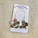 Fishbone Designs FB Sterling Silver Flower Earrings with Amethyst #2106