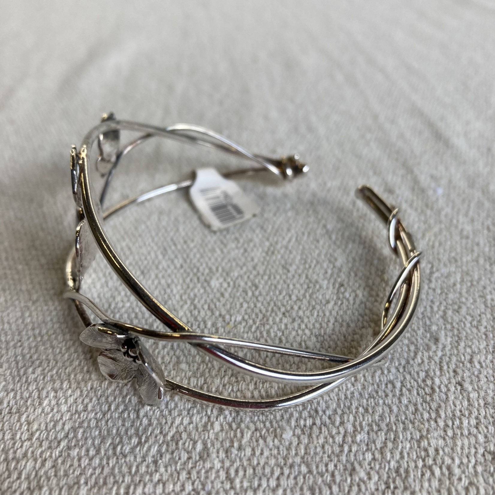Fishbone Designs FB Sterling Silver Flower Bracelet with Amethyst