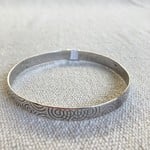 Fishbone Designs FB Stamped Swirly Sterling Bracelet