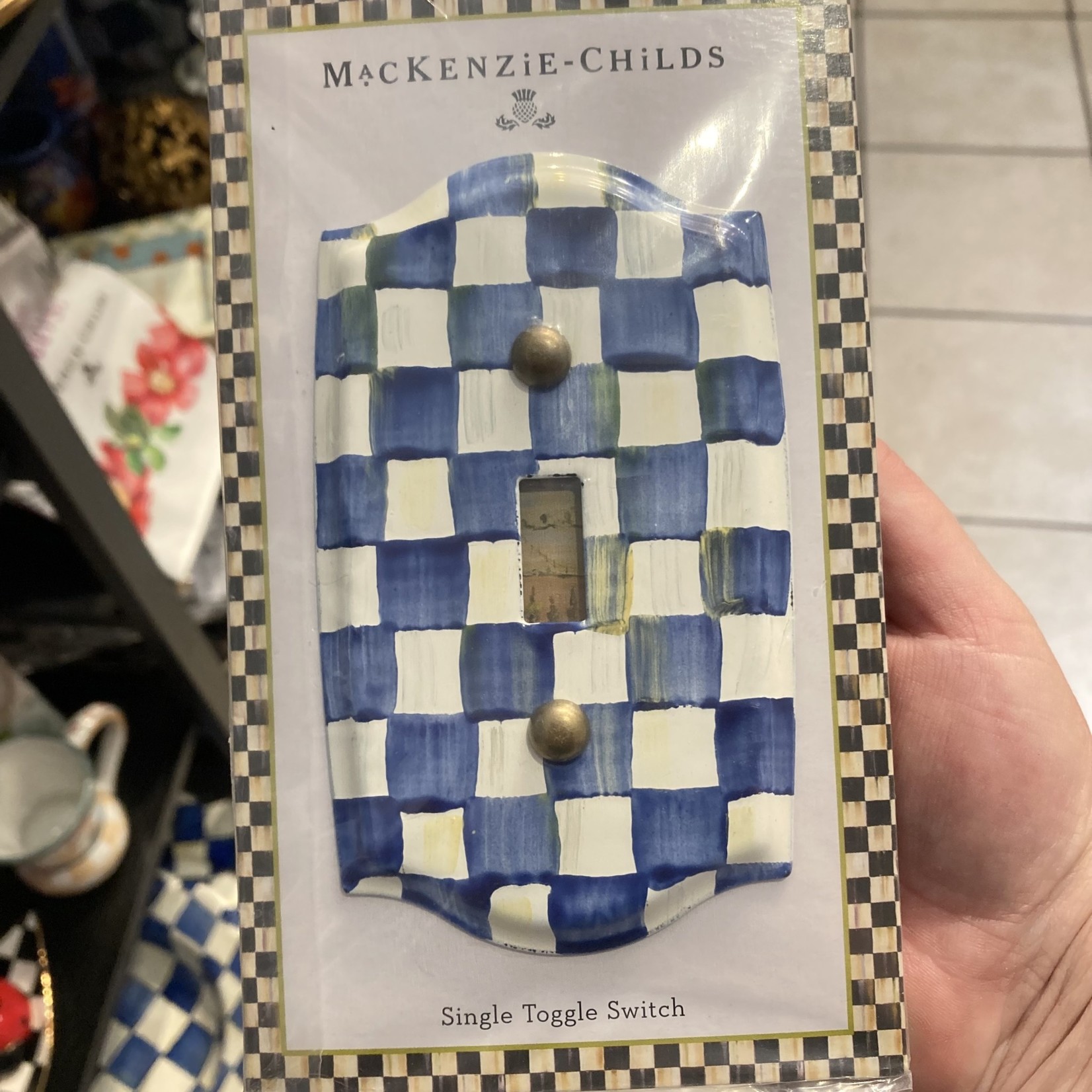MacKenzie-Childs Royal Check Switch Plate - Single Toggle