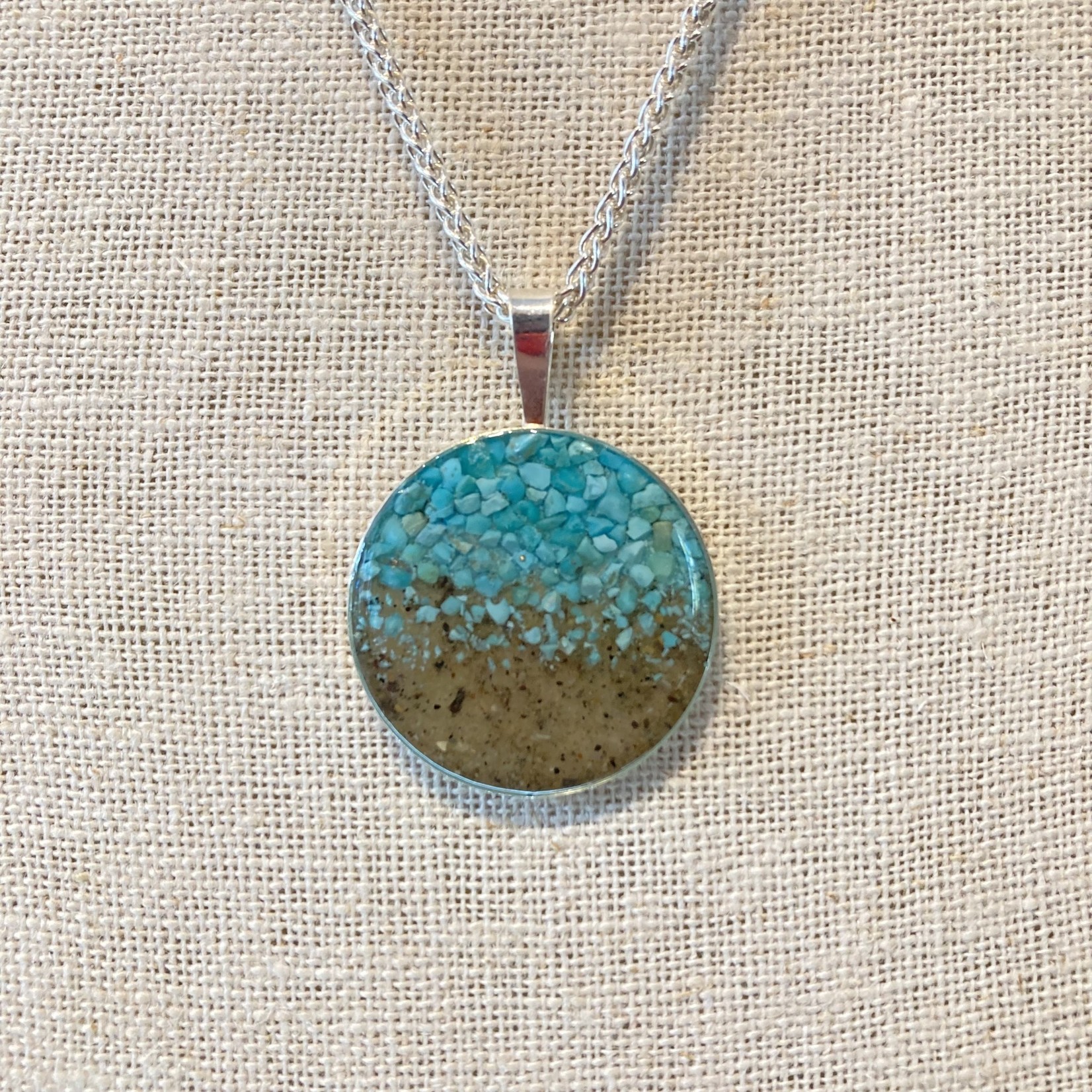 Dune Jewelry Large Marina Necklace- 20" Turquoise Gradient Southport