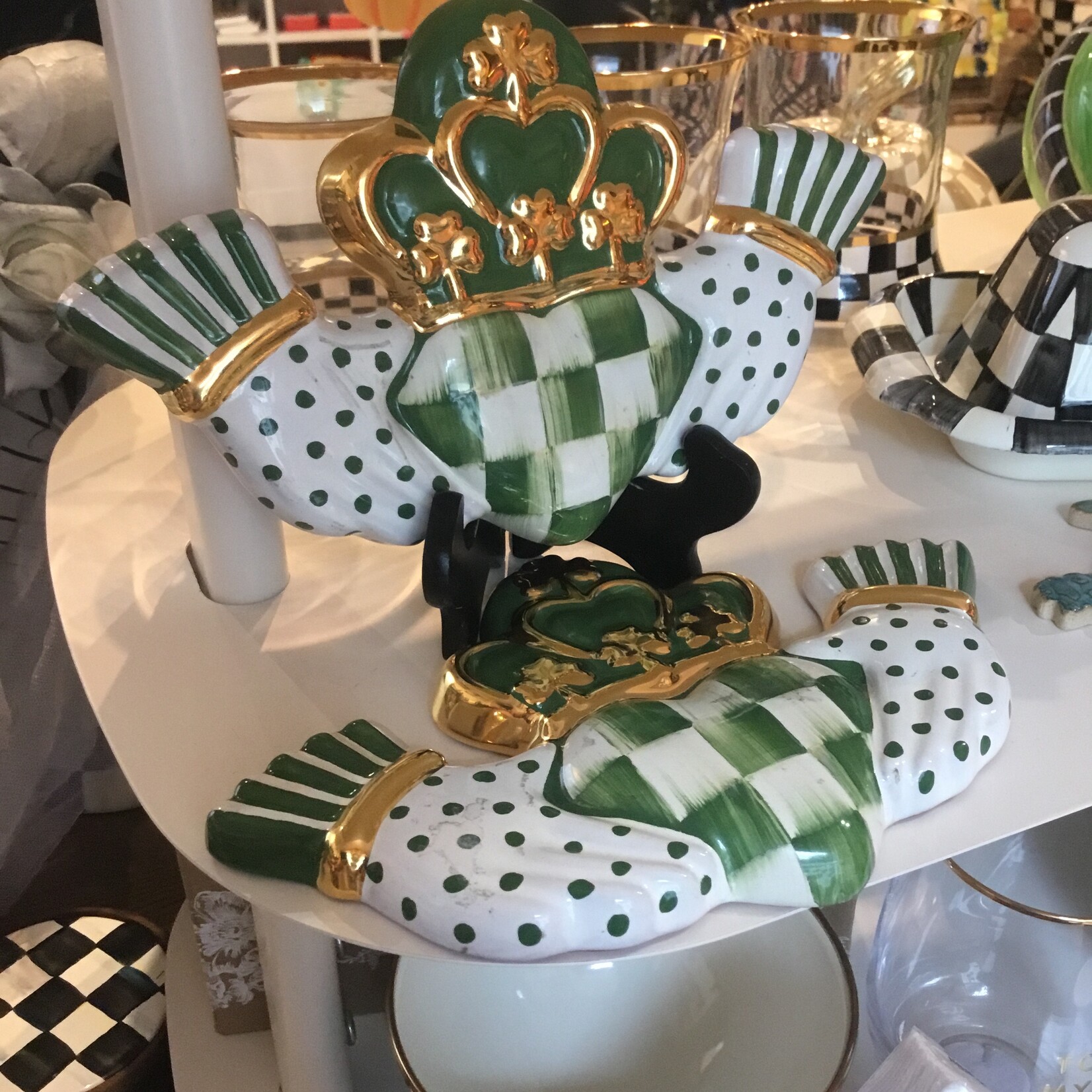 MacKenzie-Childs Lucky Check Claddagh