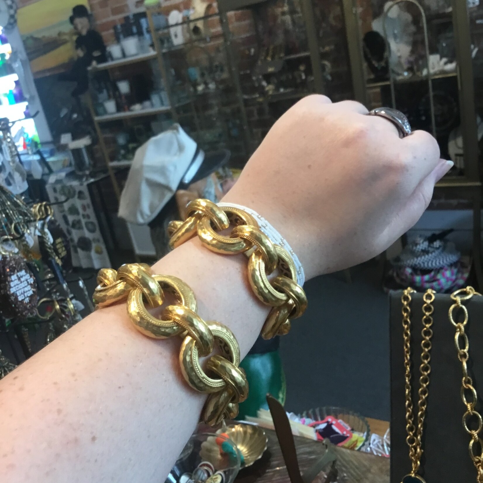 Julie Vos Cannes Link Bracelet Gold Long