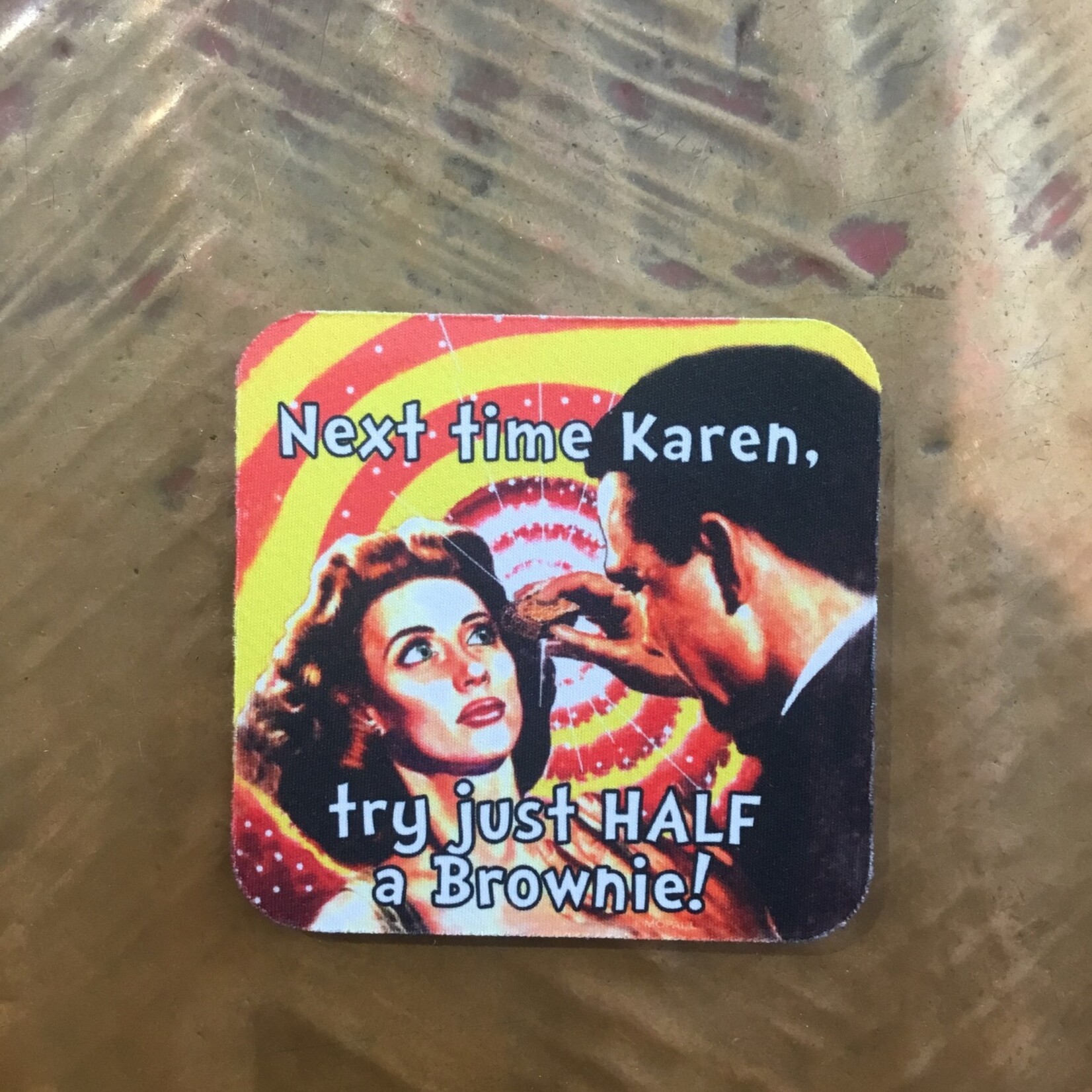 Half a Brownie Coaster