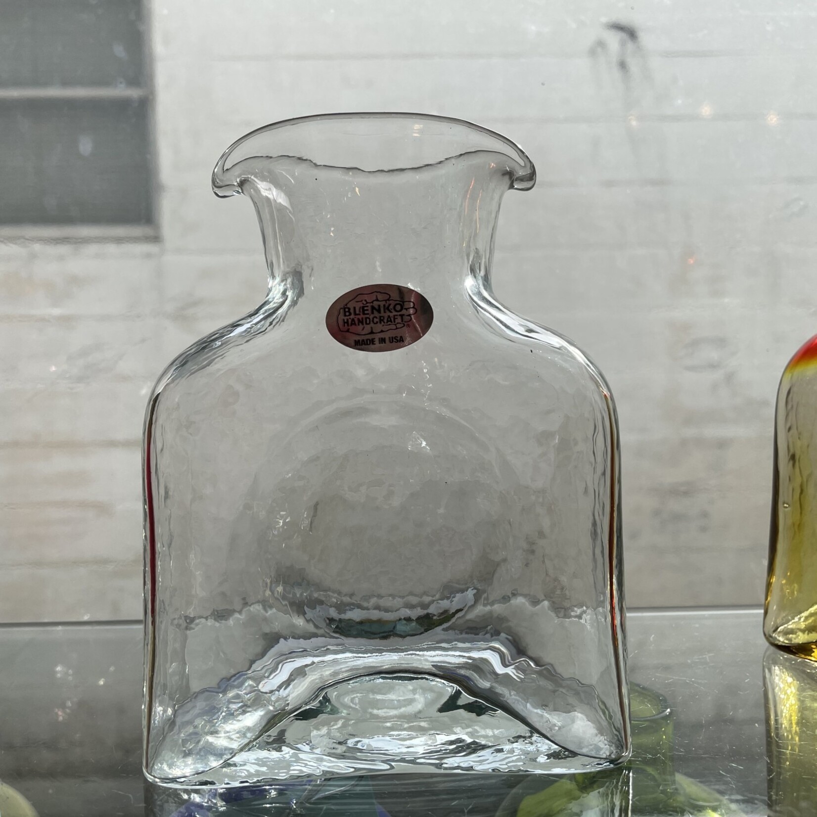 Blenko Glass Mini Water Bottle Crystal