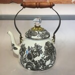 MacKenzie-Childs Sterling English Garden 2 Quart Tea Kettle