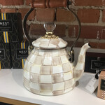 MacKenzie-Childs Mocha Check 2 Quart Tea Kettle