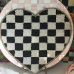 MacKenzie-Childs Black and White Check Heart Shaped Placemat