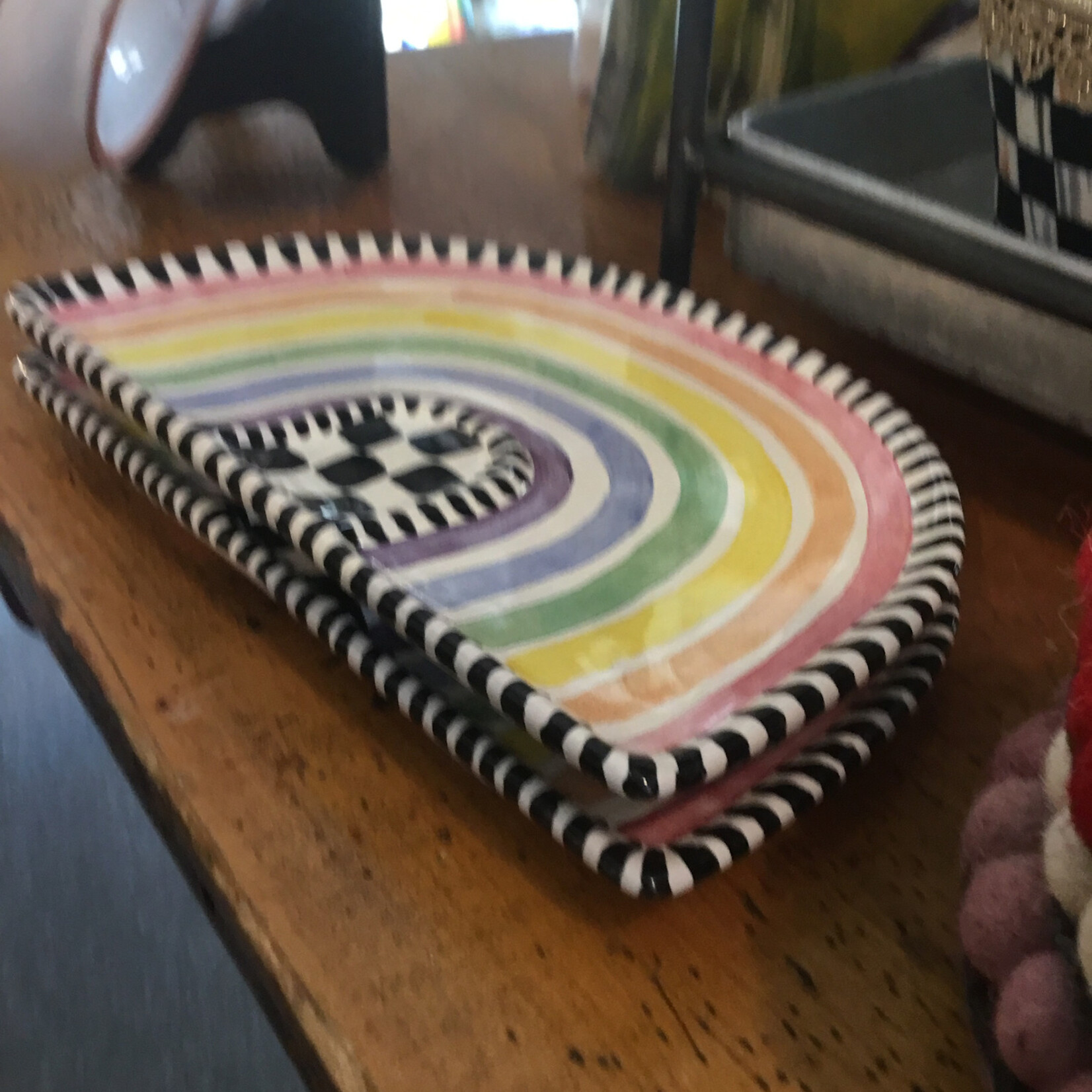 MacKenzie-Childs Rainbow Plate
