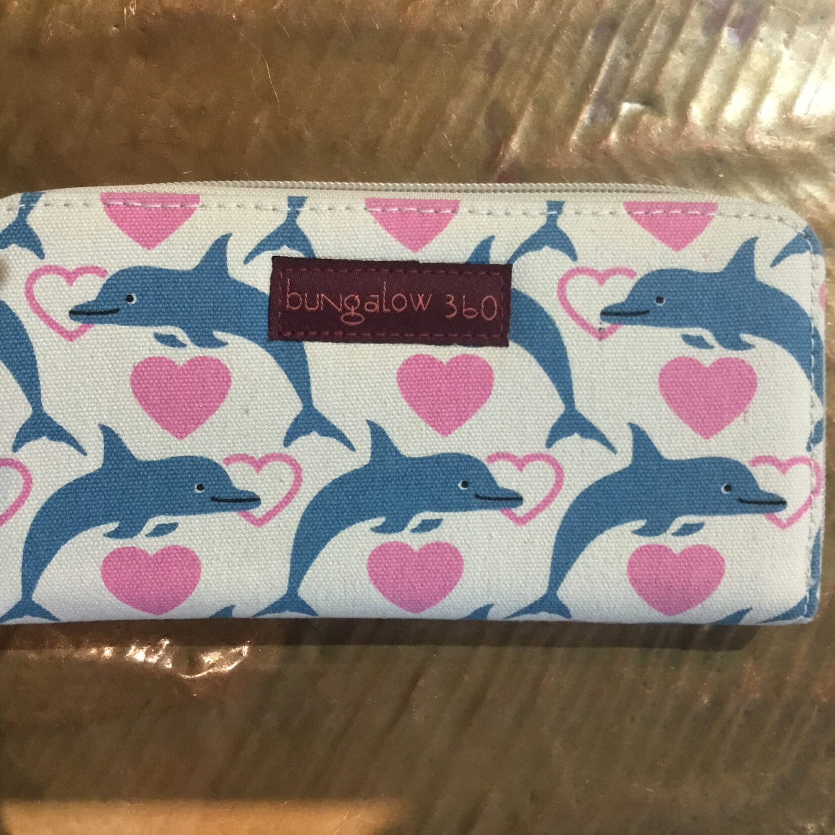 Bungalow 360 Zip Around Wallet Dolphin