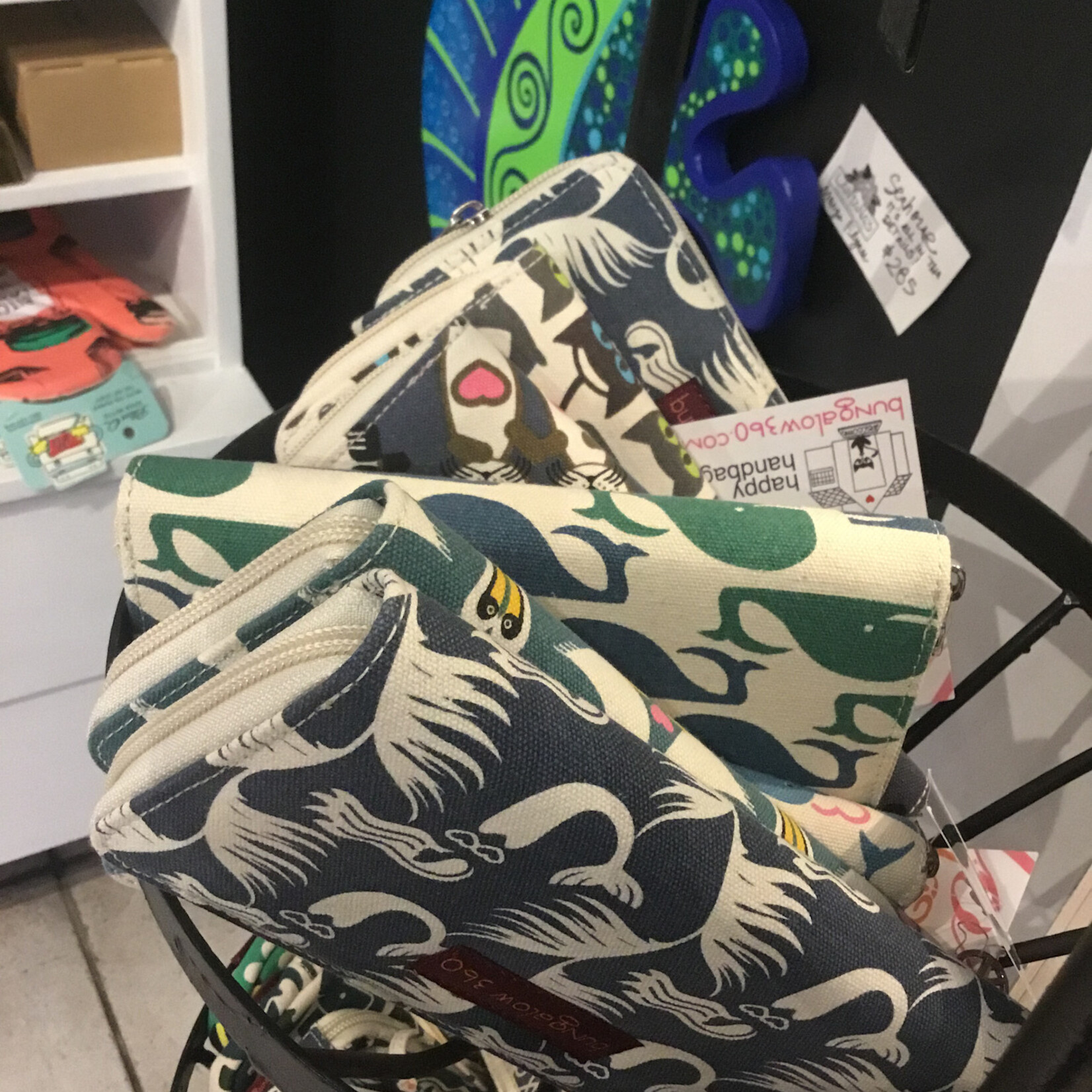 Bungalow 360 Zip Around Wallet Dolphin