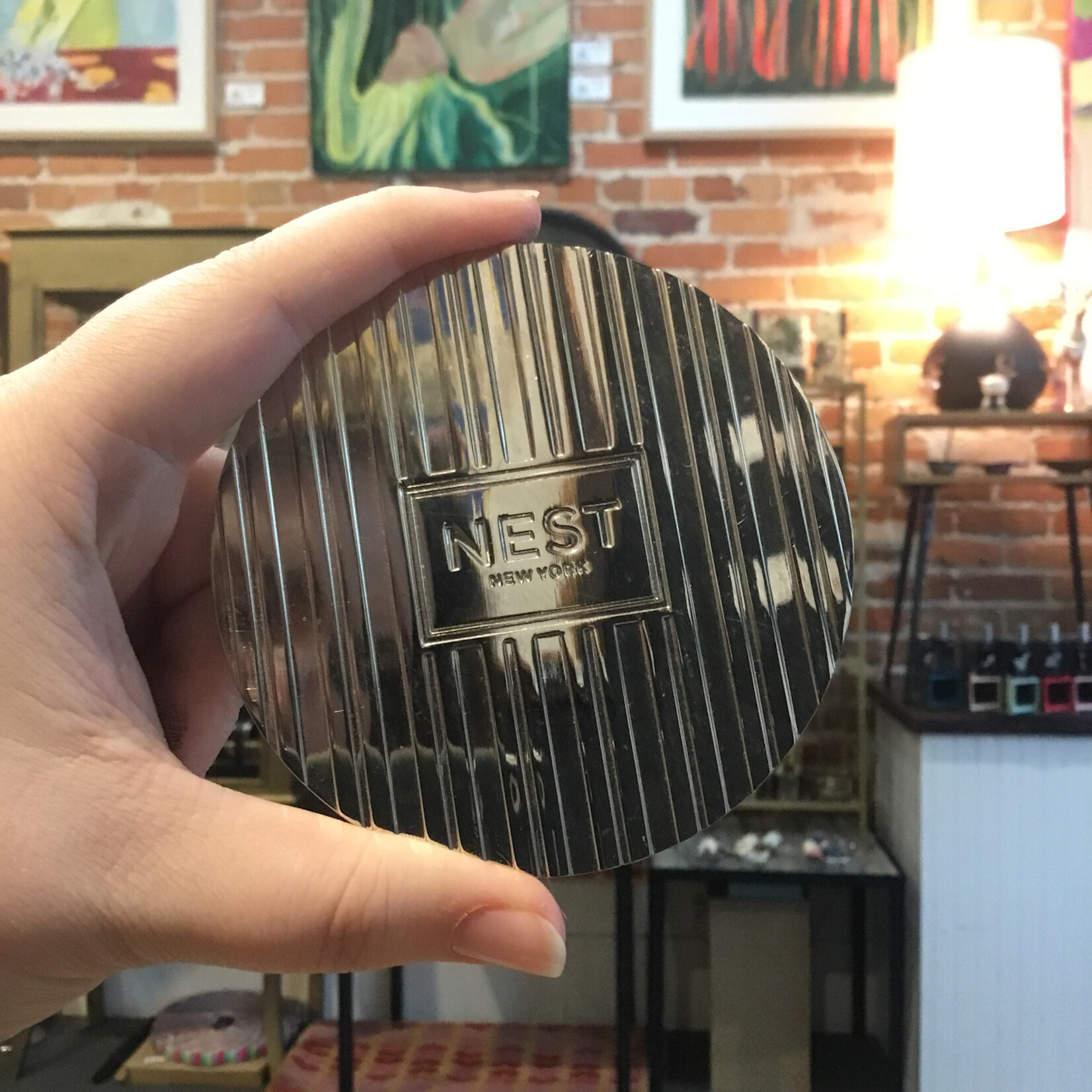 Silver Candle Lid