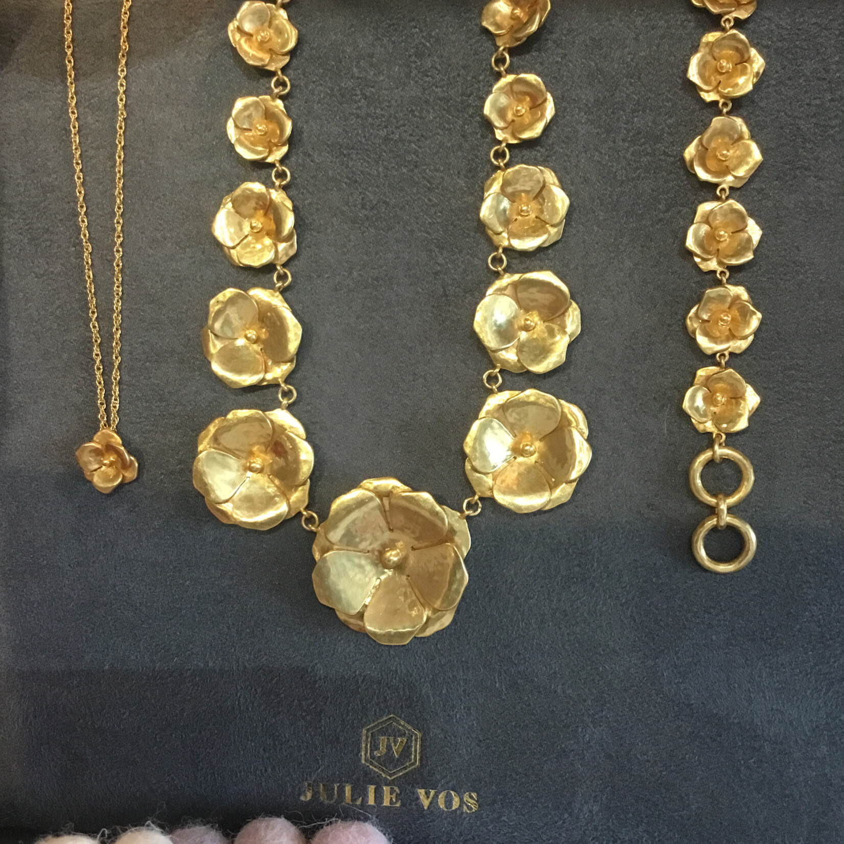 Julie Vos Bloom Statement Necklace Gold