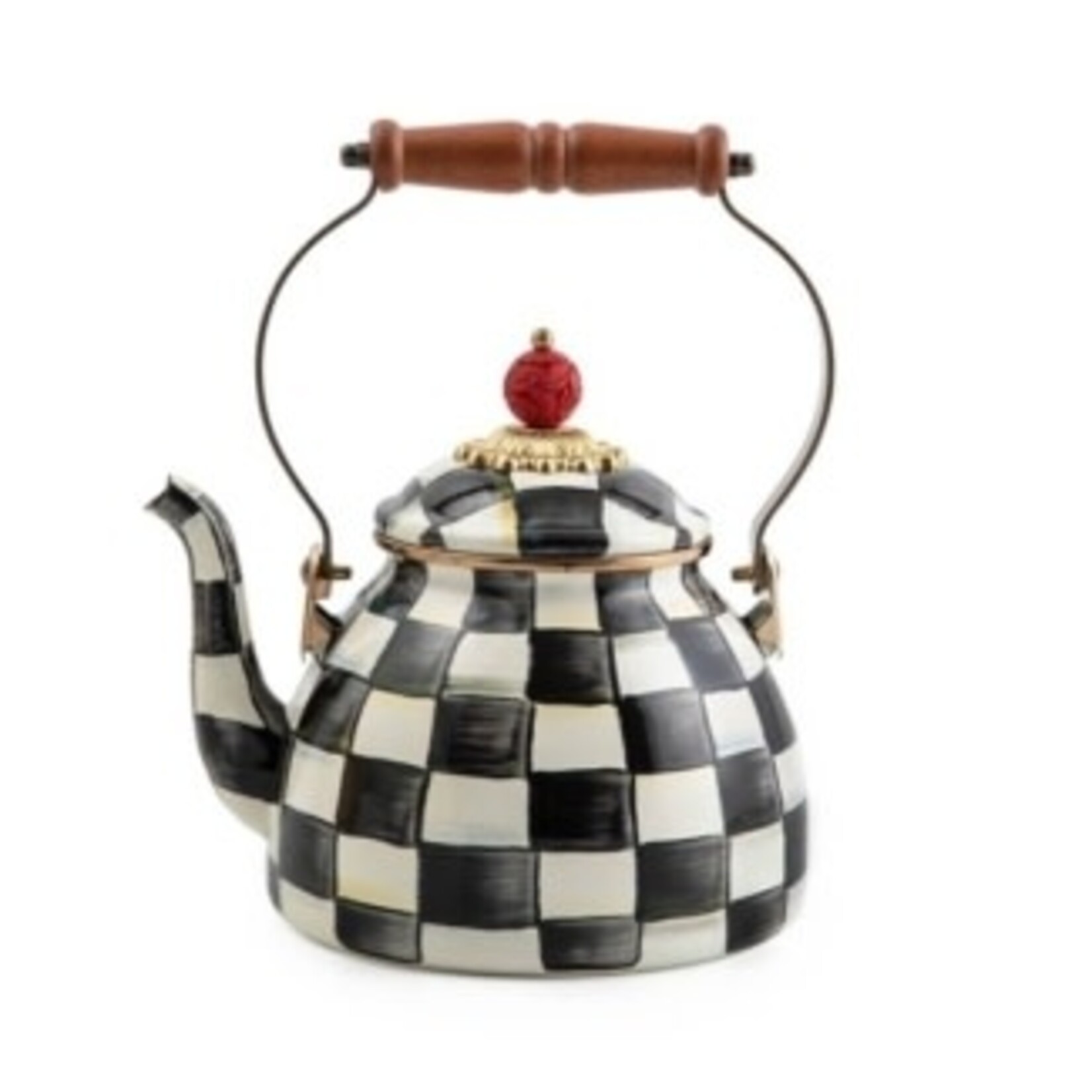 MacKenzie-Childs courtly check 2 quart tea kettle