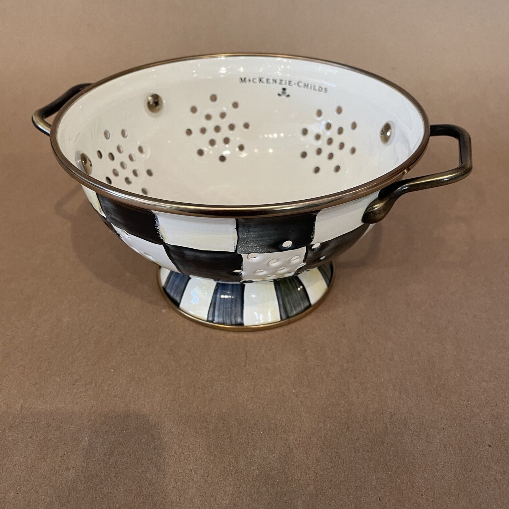 MacKenzie-Childs courtly check small colander