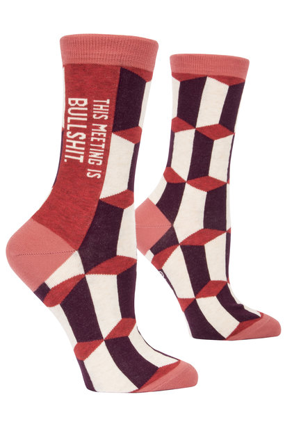 Meeting Is Bullshit Crew Socks