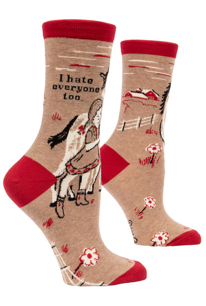 I Hate Everyone Too Women's Crew Socks