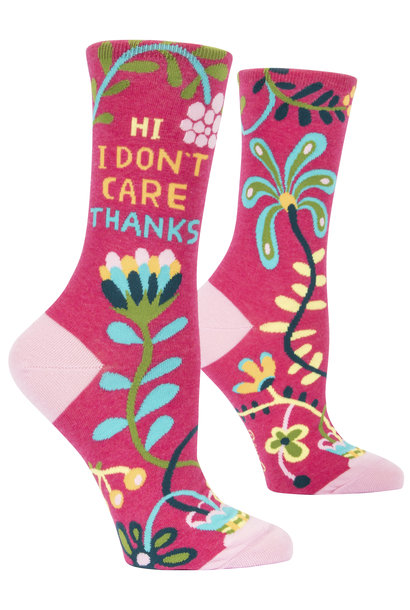 Hi, I Don't Care Women's Crew Socks