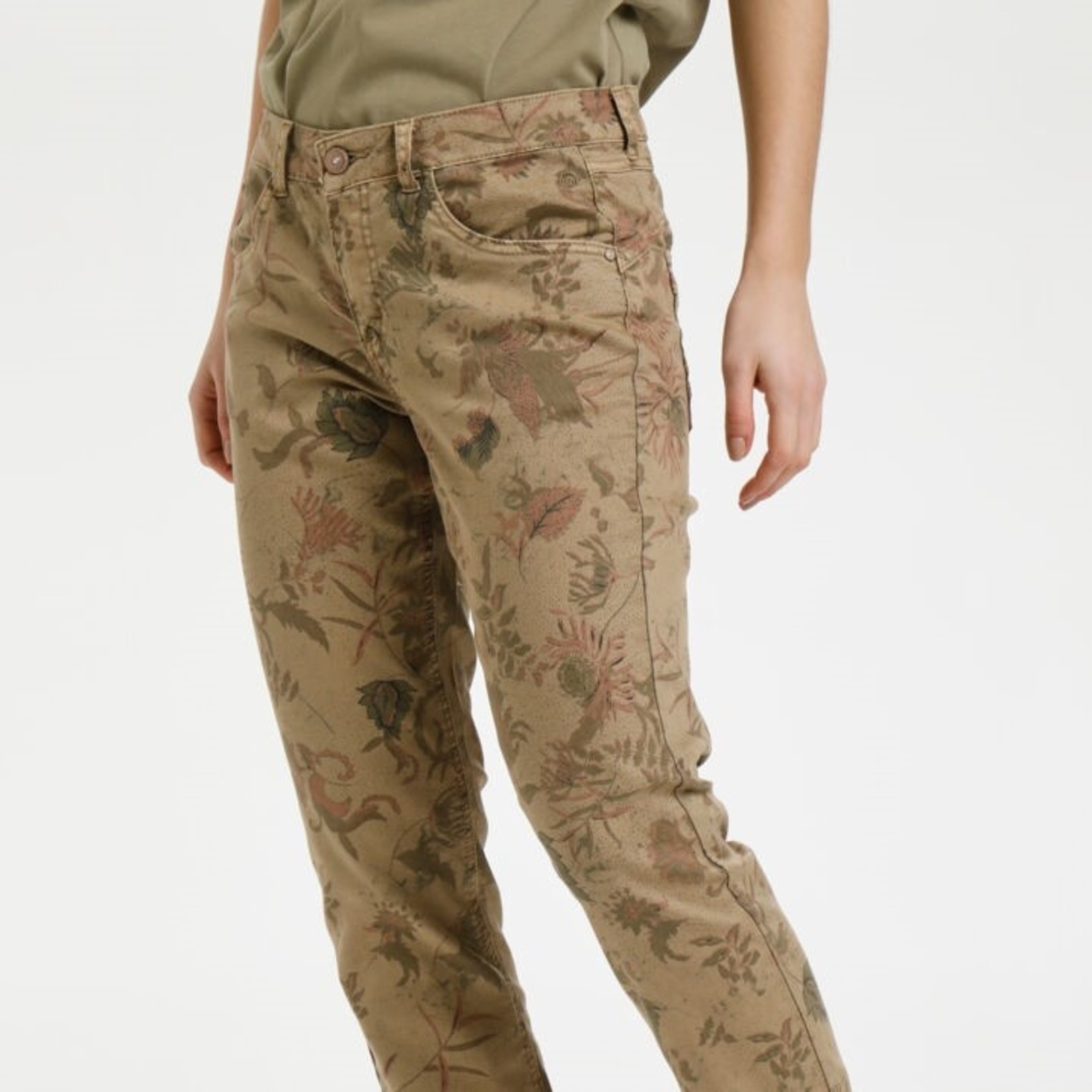 Cream Coco Fit Lotte Printed Twill Pant