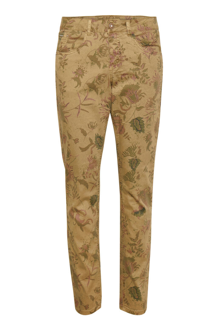 Coco Fit Lotte Printed Twill Pant - Castles & Cottages