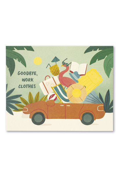 Retirement Card - Goodbye, Work Clothes