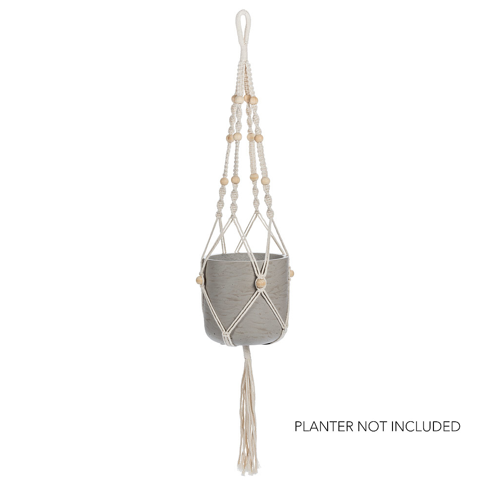 Planter Hanger with Tail & Beads-1