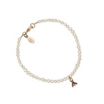 Pyrrha Symbol Charm 14K Gold Ivory Freshwater Pearl Bracelet