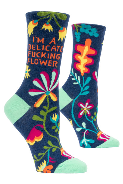 Delicate Fucking Flower Women's Crew Socks