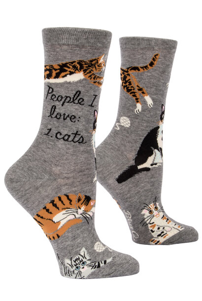 People I Love : Cats Women's Crew Socks