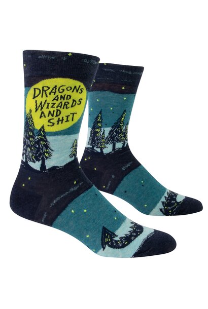 Dragons & Wizards & Shit Men's Crew Socks