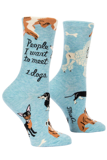 People to Meet: Dogs Women's Crew Socks