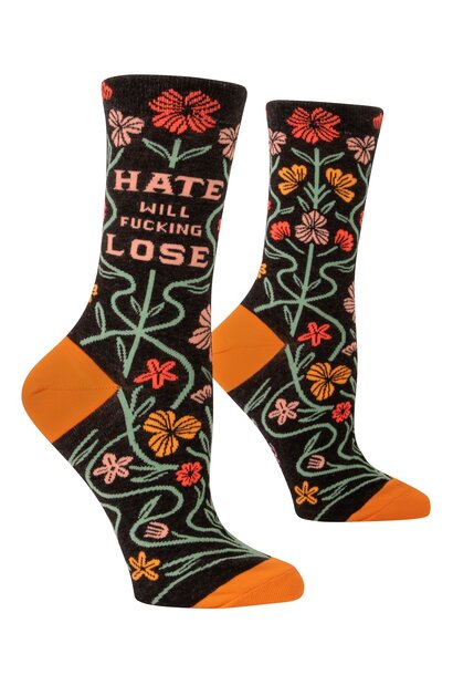 Hate Will Fucking Lose Women's Crew Socks