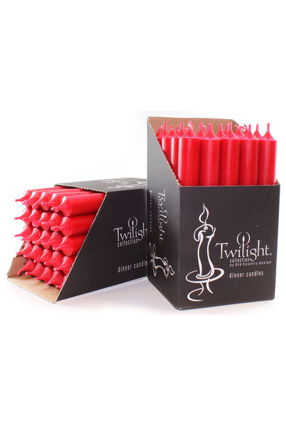 7" Dinner Candle Red