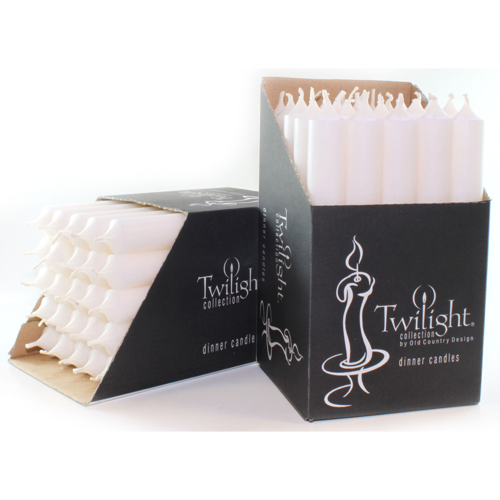Twilight Collection Dinner Candle - White